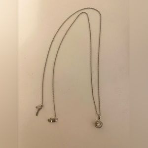 Sterling Silver 1/5 Carat T.W. Lab Grown Diamond Halo Pendant